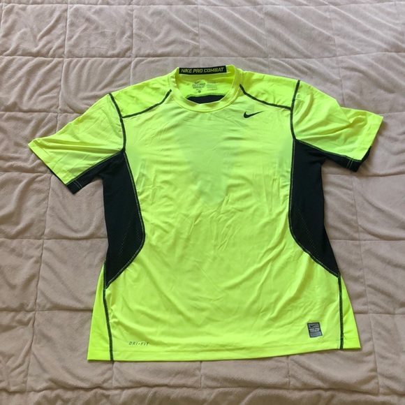 nike pro combat green